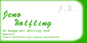 jeno wolfling business card